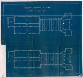 Hospital provincial de Toledo. Pabellón de cirugía mujeres [Estructura. Plantas]