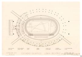 Estadio Olímpico. EXPO-92 S.A. Sevilla. Planta cota -8,0. 2º nivel subterráneo