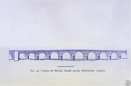 [Lección Puentes. Puentes antiguos. Puente romano de Mérida. Fragmento del alzado]