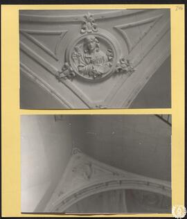 Colegio del Rey en Alcalá de Henares. Cúpula de la escalera [Detalles de las pechinas de la cúlpu...