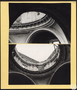 Colegio de Caraciolos [sic] de Alcalá de Henares. Iglesia. Detalles de los restos del tambor de l...