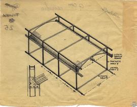 Fig. 24. Bóveda cilíndrica para pisos con montante de hierro o de hormigón armado trabajando a fl...