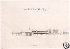 Sección de la Plaza Grande hacia el Salón de Reinos del palacio del Buen Retiro [Estructura formal del palacio del Buen Retiro]