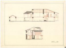 Casa Rectoral, Cacabelos, León. Secciones transversal y longitudinal