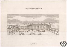 Vista de la Plaza Grande del palacio del Buen Retiro [Estructura formal del palacio del Buen Retiro]