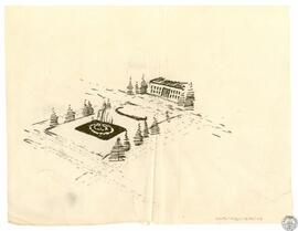 [Ordenación y plantación de la Plaza de la Fuente. Perspectiva]