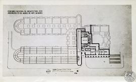 Concurso Nacional de Arquitectura 1933. Anteproyecto de Museo de Arte Moderno. Planta 1