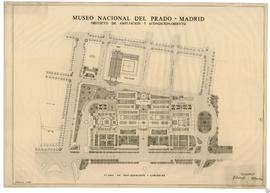 Museo Nacional del Prado. Proyecto de ampliación y acondicionamiento. Plano de emplazamiento y ur...