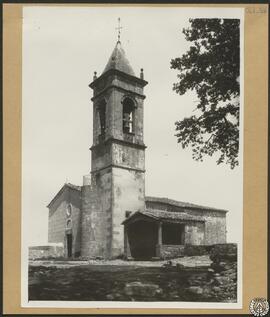 Iglesia de Sant Medir, Gerona. Fachada y torre campanario