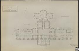 Proyecto de Pabellón de Oncología de la Beneficencia provincial. Planta de sótanos