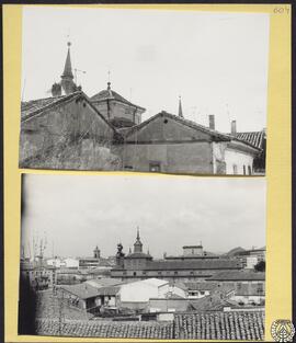 Alcalá de Henares [Vista de las cubiertas de un edificio sin identificar y del Convento de Carmel...