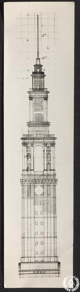 [Universidad Laboral de Gijón. Torre. Alzado]