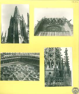 [Catedral de Burgos: torre de la fachada de Santa María, rosetón de la puerta del Sarmental, rose...