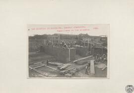 Los tranvías de Barcelona. Central eléctrica. Fundaciones de la máquina de vapor
