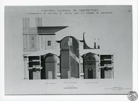 Concurso Nacional de Arquitectura. Anteproyecto de solución de crucero para la catedral de Vallad...