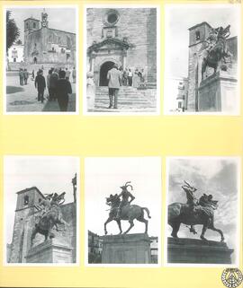 [Iglesia de San Martín, Plaza Mayor y estatua ecuestre de Pizarro en Trujillo]