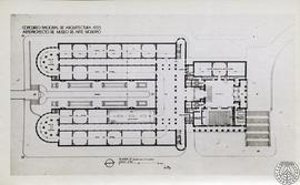 Concurso Nacional de Arquitectura 1933. Anteproyecto de Museo de Arte Moderno. Planta 3