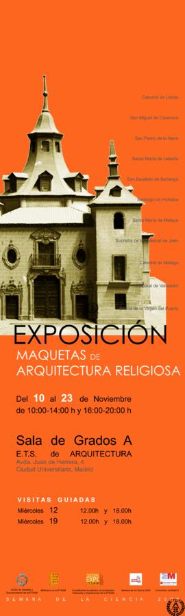 Exposición. Maquetas de arquitectura religiosa [Cartel]