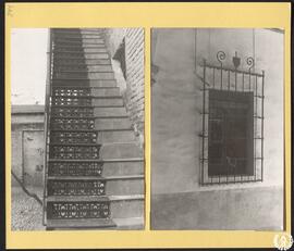 Colegio del Rey en Alcalá de Henares [Escalera de forja. Ventana con reja. Colegio Menor de San F...