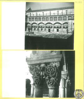 Patios gótico y románico del Monasterio de las Huelgas de Burgos [Vista del claustro de San Ferna...
