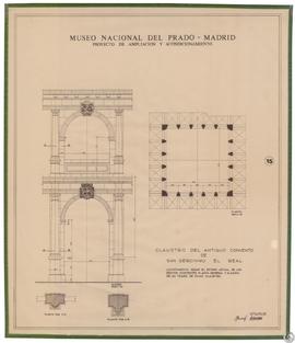 Museo Nacional del Prado. Proyecto de ampliación y acondicionamiento. Claustro del antiguo conven...