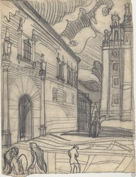 [Vista de la fachada del palacio de Blasco Núñez de Vela en Ávila]