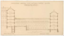 Universidad Laboral "José Antonio Girón", Gijón. Proyecto nº 2. Sección 2-K-K