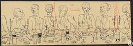 [Figuras masculinas en una mesa. La verdad no es algo simple. Notas de filosofía. Revista Arquitectura, Colegio Oficial de Arquitectos de Madrid]