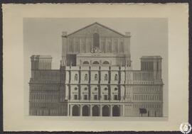 [Teatro Real de Madrid. Alzado desde la Plaza de Oriente]