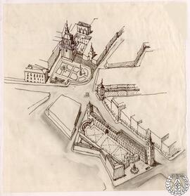 [Nuevo Foro de Madrid y Mercado de la Cebada. Vista aérea]