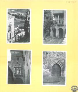 Plasencia [Catedral; balcón del palacio de los Mirabel; portada de la iglesia de San Martín]. [Cu...