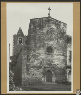 Iglesia de Fonteta, Gerona. Fachada y torre campanario [Iglesia de Santa María]