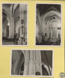 Iglesia de San Pedro de Ciudad Real [Vistas y detalles del interior: retablo mayor y pilastras]