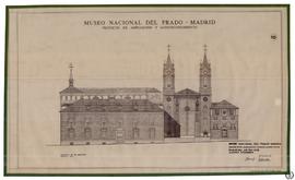 Museo Nacional del Prado. Proyecto de ampliación y acondicionamiento. Pasadizo de enlace. Alzado ...