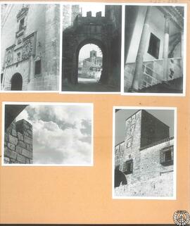[Monumentos de Trujillo: portada de la iglesia convento de San Francisco, puerta de la muralla, p...