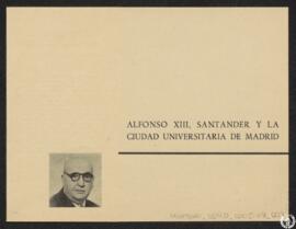 [Invitación para la conferencia "Alfonso XIII, Santander y la Ciudad Universitaria de Madrid...