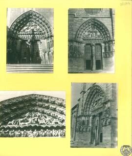 [Puerta del Sarmental de la catedral de Burgos: vista general y detalle de las arquivoltas. Porta...