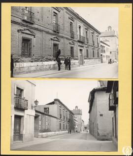 Palacio de Villagigero [sic] en Alcalá de Henares [Fachada y vista de la calle. Palacio de Revill...