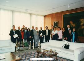 [1997. Acto Académico. Entrega de Diplomas a la XV Promoción de Licenciados en Educación Física. Sala de Autoridades-retratos del profesorado INEF. Imagen 1997-043; 1997-045]