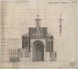 Iglesia parroquial de Torrelavega [Fachada principal, según lista de planos, LMOYAB_D014_C003-04_...